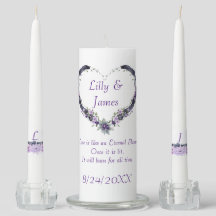 Flores moradas Boda de la corona floral