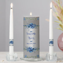 Petales metálicos plateados y azules: Un sabor a e