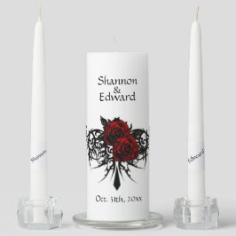 Velas Para Ceremonia Roses góticos rojos personalizados