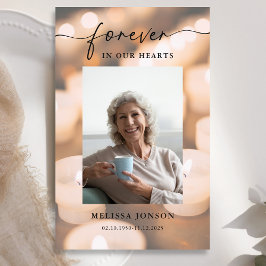 Velas para siempre en nuestra tarjeta de oración c