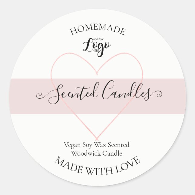 Velas Personalizadas Hechas a Mano Etiqueta (Anverso)