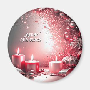 Velas rojas decorativas Navidades imán navideño