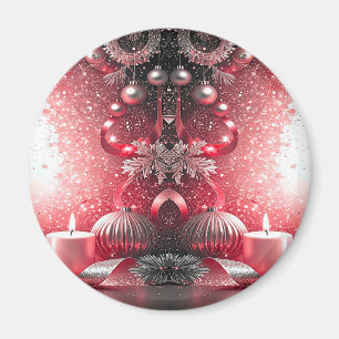 Velas rojas decorativas Navidades imán navideño