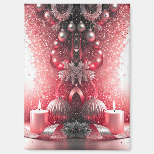 Velas rojas decorativas Navidades imán navideño