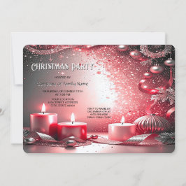 Velas Rojas Invitación de Fiesta Decorativa para F