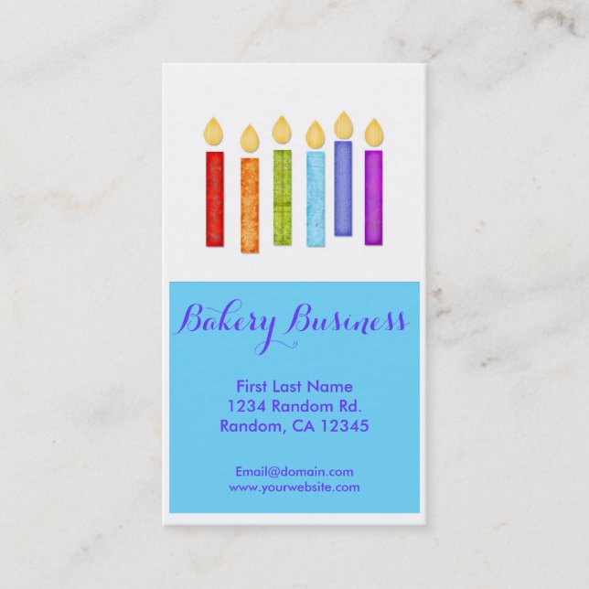 velas simples personalizados tarjetas de negocios  (Anverso)