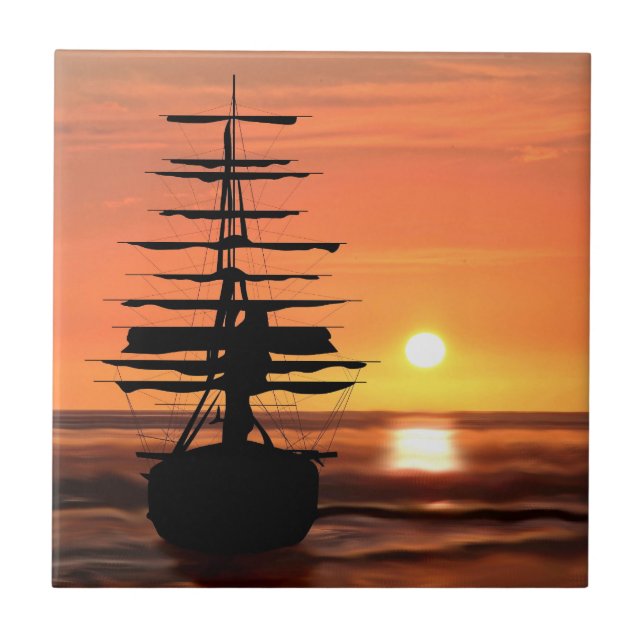 Velero con alba baldosa (Frente)