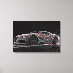 Velocidad Fluida   Arte Automotriz (24" x 16")