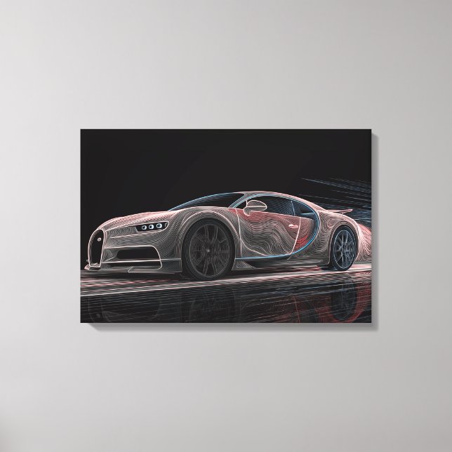 Velocidad Fluida | Arte Automotriz (24" x 16") (Anverso)