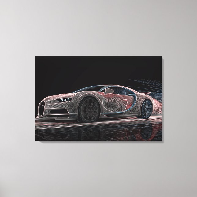 Velocidad Fluida | Arte Automotriz (30" x 20") (Anverso)