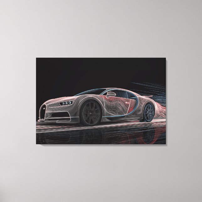 Velocidad Fluida | Arte Automotriz (36" x 24") (Anverso)
