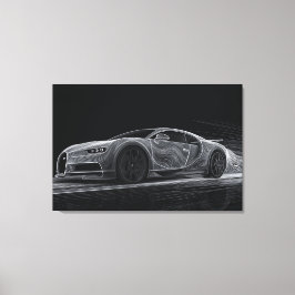 Velocidad Monocroma | Arte Automotriz (36" x 24")