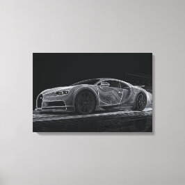 Velocidad Monocroma | Arte del Automóvil (61 cm x