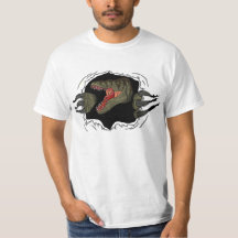 Velociraptor que rasga a través de la camisa