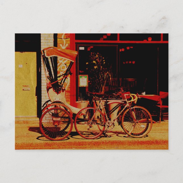 velorickshaw postal vintage (Anverso)