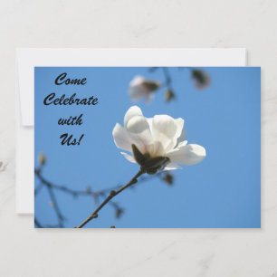 ¡Ven a celebrar con nosotros! Invitaciones Blue Wh