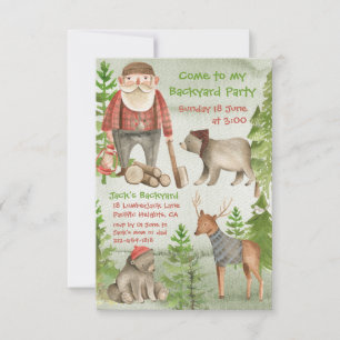 Ven A Mi Fiesta De Lumberjack Woodland Backyard