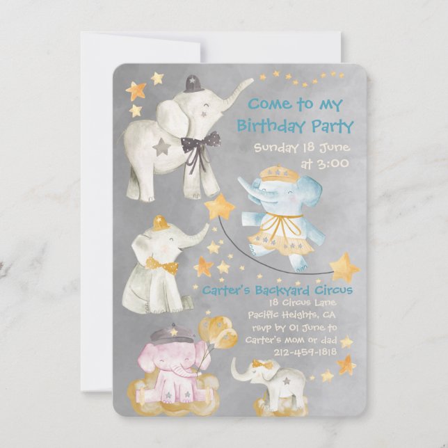 Ven A Mi Invitación A La Fiesta De Cumpleaños De E (Anverso)