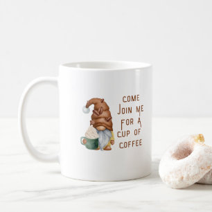 Ven a unirte a mí para una copa de café en una taz