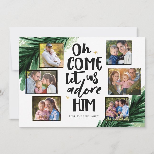 Ven Adore Him 6 PH | Tarjeta fotográfica de Navida (Anverso)