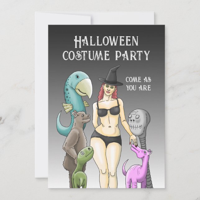 Ven Como Eres Invitación De Halloween (Anverso)