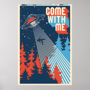 Ven conmigo NASA Póster de viaje espacial Impresió