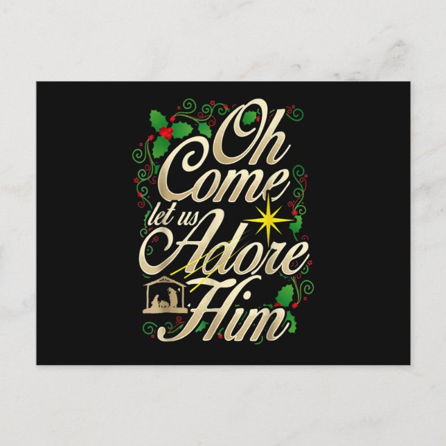 Ven Oh Adoremosle Navidad Natividad Religioso (Anverso)