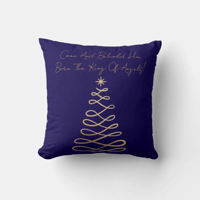 Ven y contempla a Él | Almohada de Navidad (Anverso)