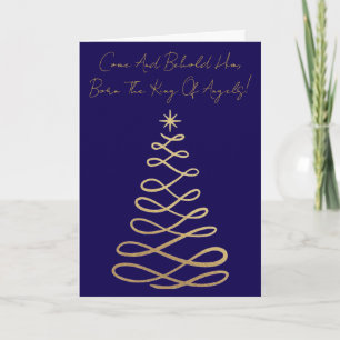 Ven y contempla a Él Tarjeta de Feliz Navidad