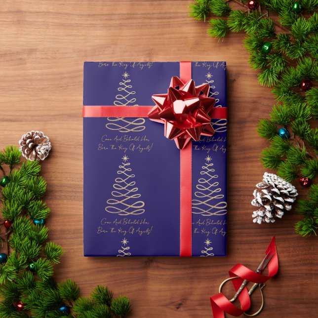 Ven y contempladlo | Papel de regalo de Navidad (Regalo de vacaciones)