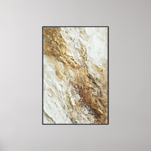 Vena de Oro con Capas Beige y Blancas Arte Abstrac