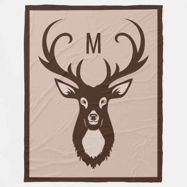 Venado con sus mantas de pulga de monograma (Anverso)