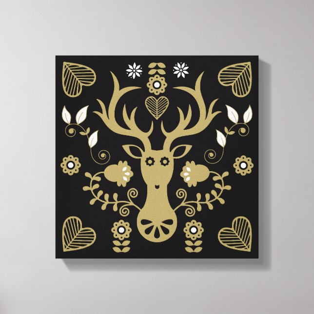 Venado de arte popular escandinavo moderno (Anverso)