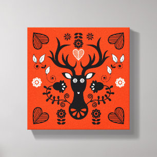 Venado de arte popular escandinavo moderno