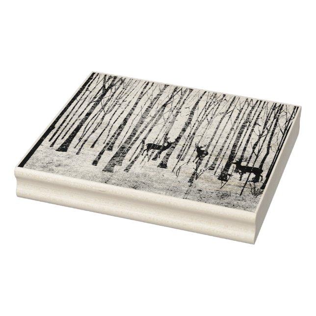 Venado en el sello de caucho de Woods (Sello)