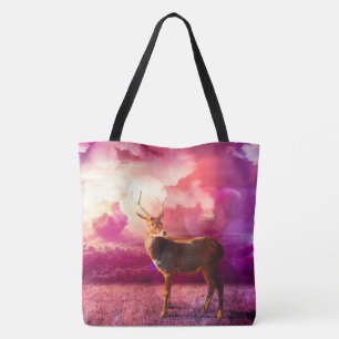 Venado en las nubes - Bolsa rosa de la tota