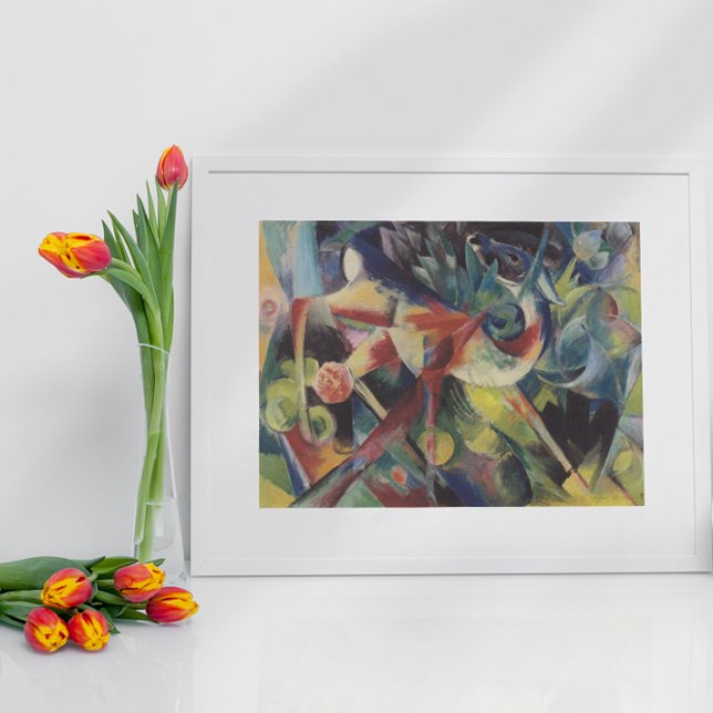Venado en un jardín de flores por Franz Marc, arte (Subido por el creador)