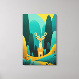 Venado geométrico sereno - Arte de la naturaleza m