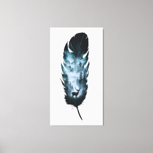 Venado místico en grandes lienzos