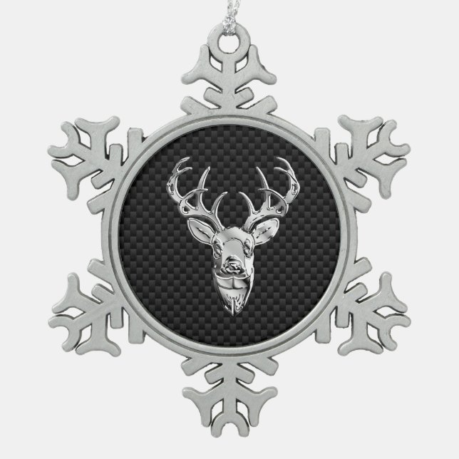 Venado plateado con decoración de fibra de carbono (Anverso)