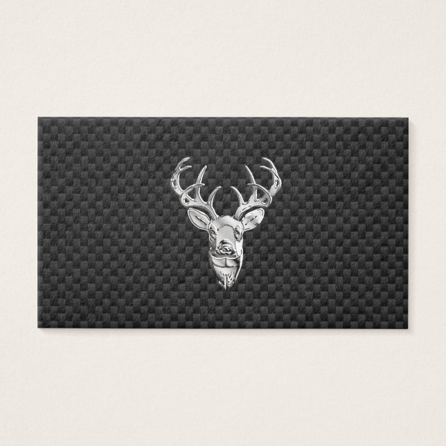 Venado salvaje plateado con decoración de fibra de (Frente)