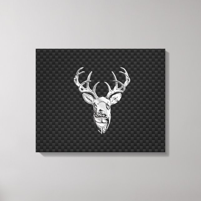 Venado salvaje plateado con decoración de fibra de (Anverso)