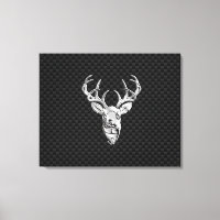 Venado salvaje plateado con decoración de fibra de