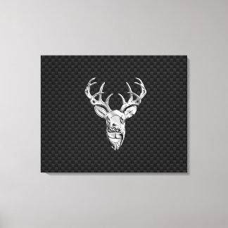 Venado salvaje plateado con decoración de fibra de
