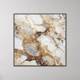 Venas Doradas en Mármol Blanco y Beige Arte Abstra