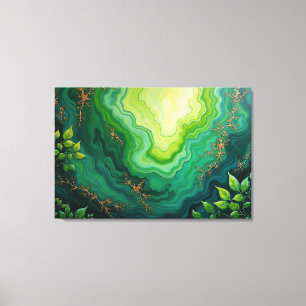 Venas Verdes – Arte Fluido Abstracto Jungla 36"x24