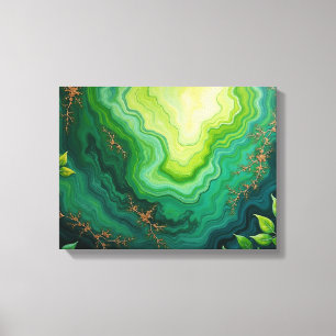 Venas Verdes – Arte Fluido Abstracto 'Jungle Flow'