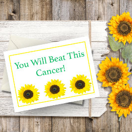 ¡Vencerás Este Cáncer! Tarjeta de Girasoles