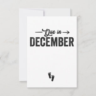 Vencimiento en diciembre Invitación para bebé rega