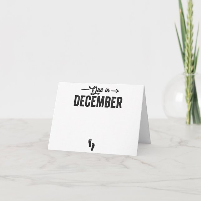 Vencimiento en diciembre Invitación para bebé rega (Anverso)